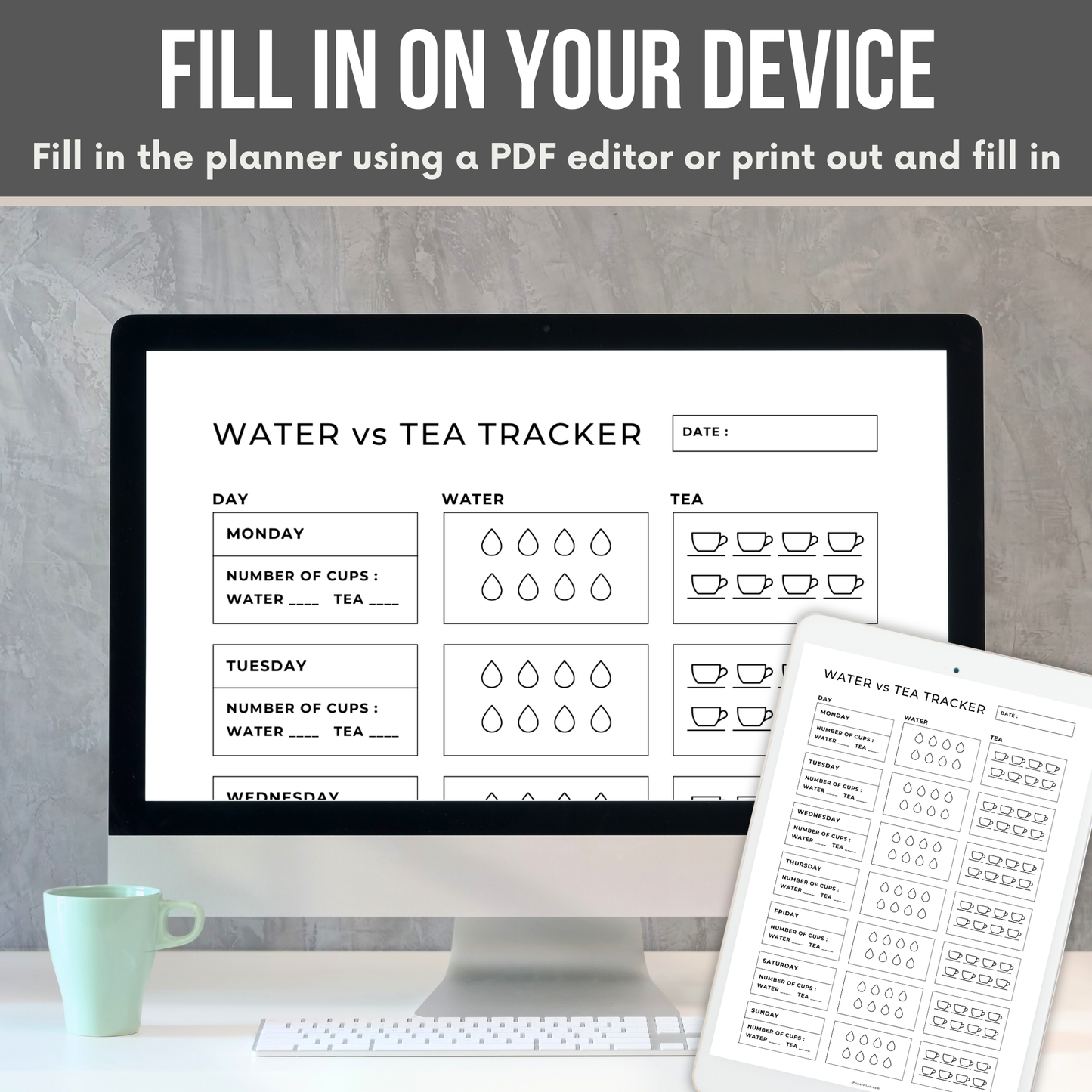 Water Vs Tea Tracker