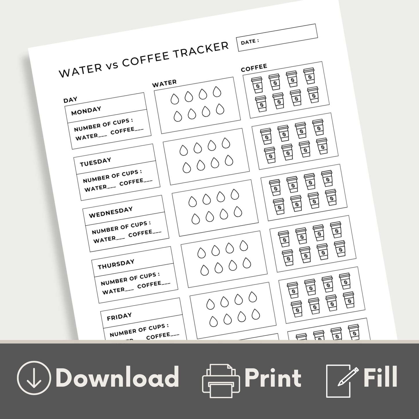 Water Vs Coffee Tracker