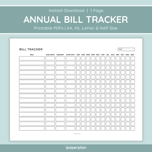 Annual Bill Tracker