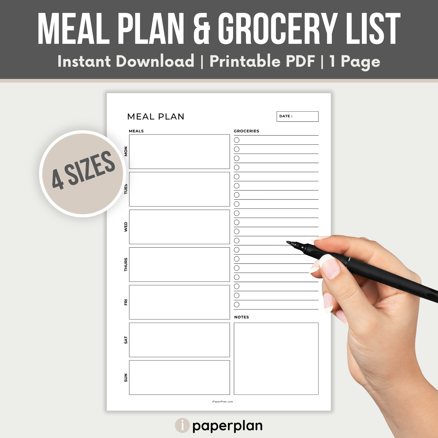 Meal Plan and Grocery List