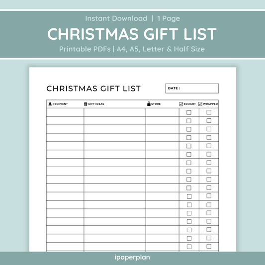 Christmas Gift List