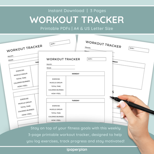 Workout Tracker - 3 Pages